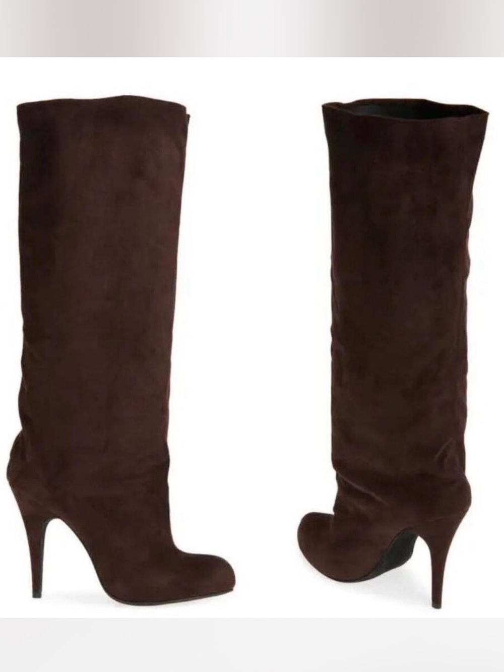Jeffrey Campbell Tall Brown Suede Over-the-Knee Stiletto Boots